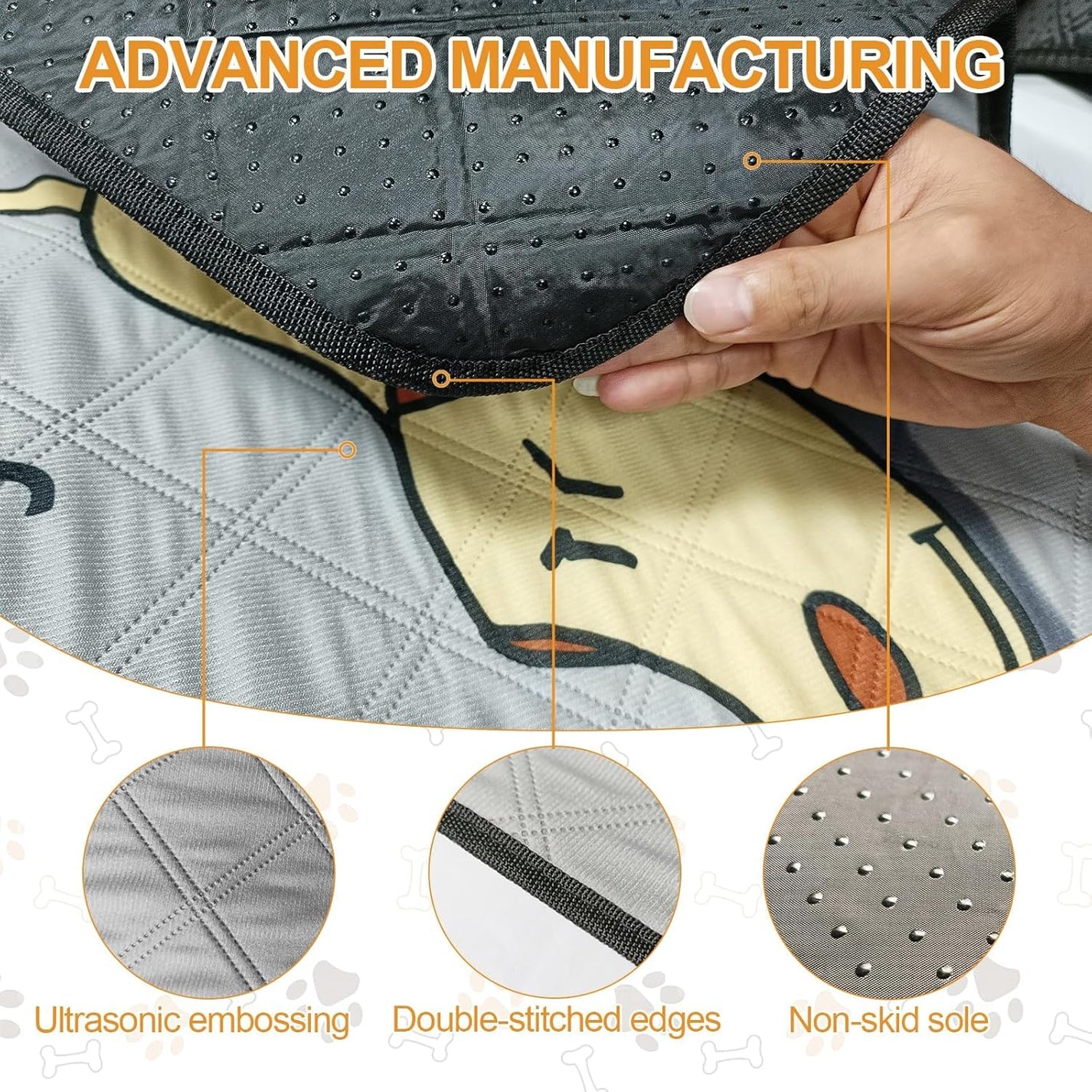 6-Pack Washable Pee Pads for Dogs (47x32in) – Extra-Absorbent, Thick, Reusable Pads with Non-Slip Design, Prevents Leakage – Ideal for Puppy Playpen, Crate, Whelping Box, and Potty Training – Grey