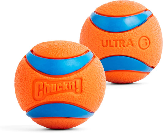 ChuckIt! Ultra Ball Dog Toy – Durable High Bounce Floating Rubber Balls (2-Pack Medium)